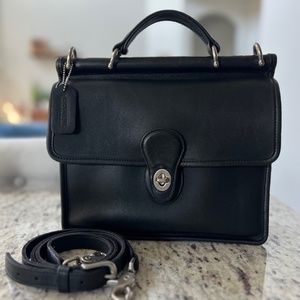 Vintage Coach Willis Style 9927 - Black with Nickel Hardware - 2001 Costa Rica